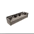 Modern Casual Sectional Sofa Set With Decorative Pillows Linen Upholstery And Neutral Tones