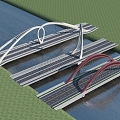 bridge bridge cable-stayed bridge arch bridge 3d model