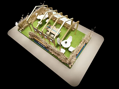 Pastoral Display Booth 3d model Pastoral Display Booth 3d model