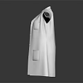 White Long Coat With Buttons Long Sleeves And Open Front Classic Design