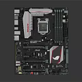 Modern Computer Motherboard Computer Motherboard High-end Motherboard 3d model