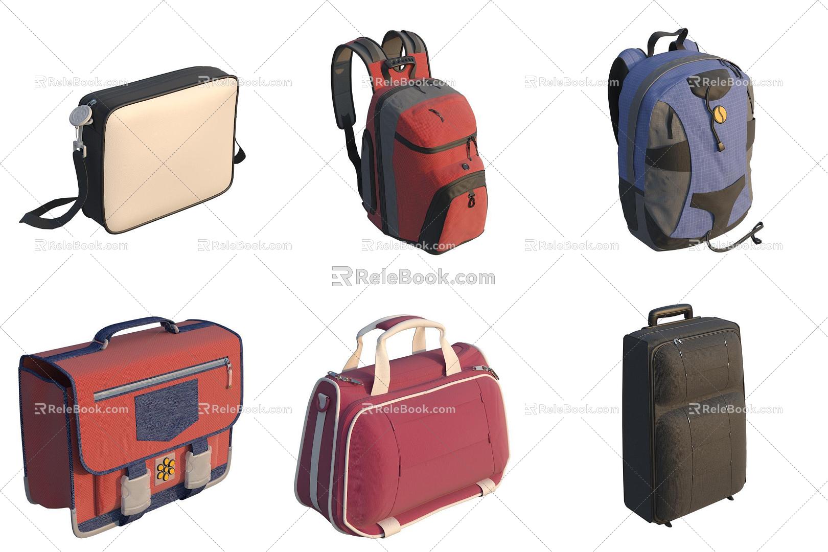 Backpack Luggage Satchel 3d model