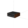 Sony Black Stereo Receiver With Wooden Side Panels And Control Knobs