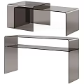 Modern Transparent Glass Desk Design With Sleek Metal Frame And Clean Lines