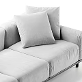 Casual Sofa Set With Modular Design Gray Fabric Plush Pillows And Wooden Legs