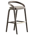 Sleek Modern Wooden Bar Stool With Comfortable Leather Seat Design