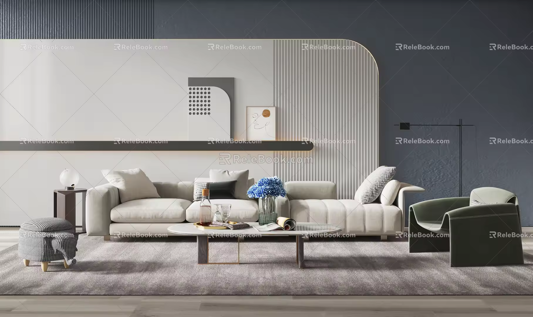 Modern Sofa Coffee Table Combination Sofa Coffee Table 3d model