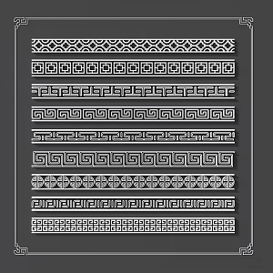 Carved lines waist line 3d model