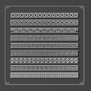 Carved lines waist line 3d model