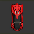 Red Sports Car With Sleek Aerodynamic Design Black Roof And Reflective Wheels
