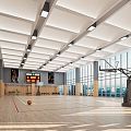 Modern Basketball Gymnasium Sports Stadium Basketball Rack Basket Basketball Game Stadium 3d model