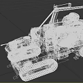 Heavy Duty Tracked Utility Vehicle With Roof Crane Loaded Cargo And Brown Black Off Road
