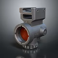 Weapon Tactical Scope Featuring Metal Frame Orange Lens And Mechanical Design 3d model