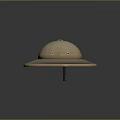 Light Brown Flying Saucer Shaped Object With Dome Top Small Circular Dots And Flat Base 3d model