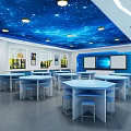 Modern classroom science and technology classroom 3d model