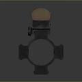 Black Weapon Tactical Accessory With Red Dot Sight And AV Marked Hollow Holes Design