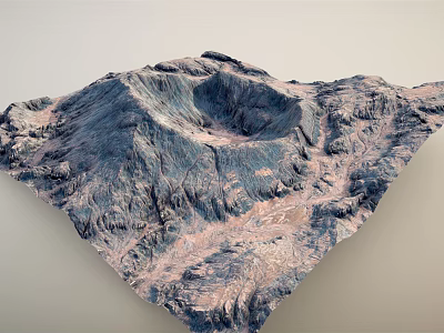 Garden Landscape Terrain Design Featuring Rolling Hills And Natural Rock Elements 3d model