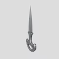 Dart hidden weapon bayonet finger tiger self-defense hand buckle hand knife self-defense small dagger defense hand support low face number low model simple model game film and television level realistic 3d model