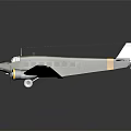 Vintage Airplane Model With Green Body Two Propellers White Tail And Black Background
