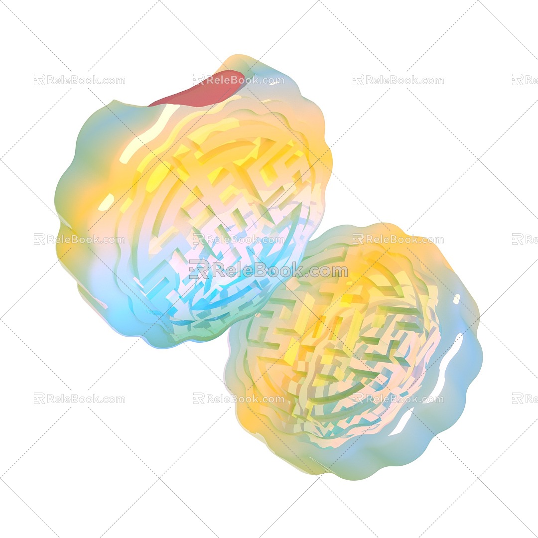 Mid-Autumn Festival Mooncake Mid-Autumn Festival Mooncake Cute Mooncake Acid Mooncake 3d model