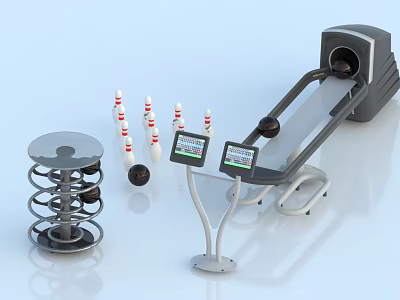 Bowling machine bowling automatic ball swing machine return machine 3d model