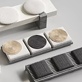 Cushion Stool Tea Stool Bench 3d model