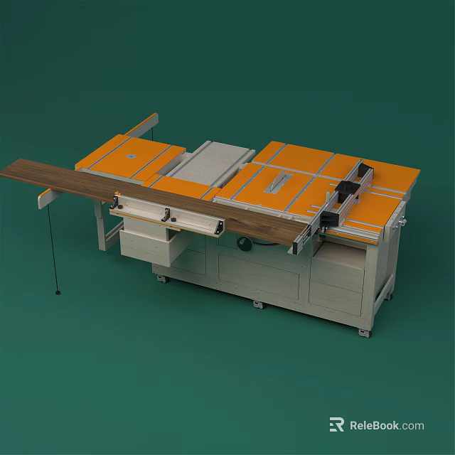 Professional Hardware Tools Workbench With Orange Worktop Sliding Table And Drawer Storage 3d model