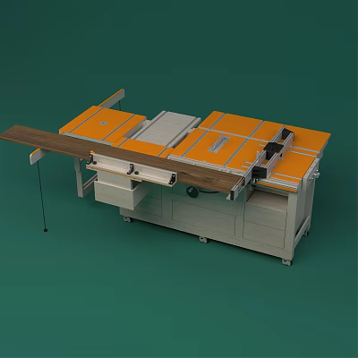 Professional Hardware Tools Workbench With Orange Worktop Sliding Table And Drawer Storage 3d model