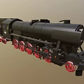 Vintage Steam Train With Black Body Red Wheels And Classic Design