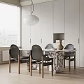 Modern Dining Table and Chair Combination Dining Table and Chair 3d model
