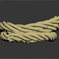 Yellow Braided Rope A Practical Multipurpose Household Essential For Daily Use 3d model