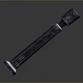 Portable Tactical Metal Tubular Weapon With Shiny Surface And Red Accent