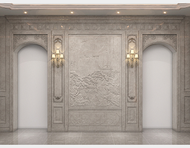 European-style Pass Door Cave Pass 3d model