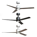 Modern Ceiling Air Conditioning Fans In Black White And Silver Colors