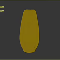 Handcrafted Sculpted Vase Yellow Textured Ceramic Artistic Decorative Piece with Intricate Design