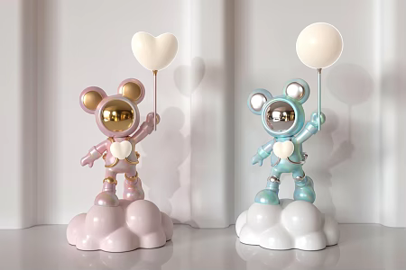 Modern Alien Floor Lamp Cartoon Mickey Floor Lamp 3d model
