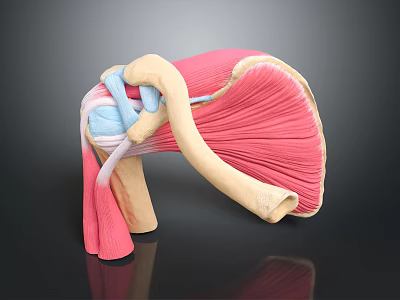 Human Knee Anatomical Structure 3D Model Displaying Muscles Ligaments And Bones 3d model