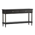 Black Console Table With Two Drawers And Metal Knobs For Entryway 3d model