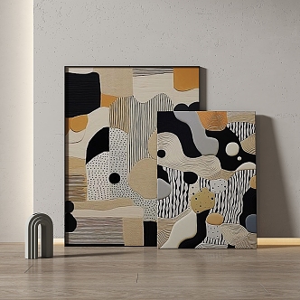 Simple abstract decorative painting 3d model