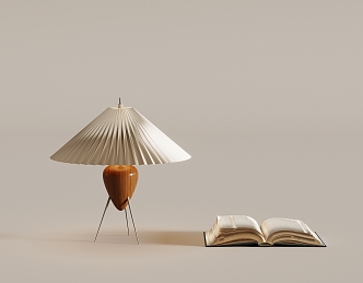 Middle Style Table Lamp Books 3d model