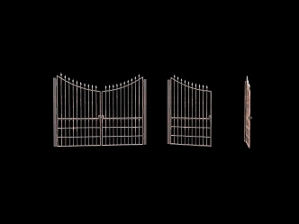 Old metal patio door 3d model