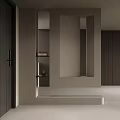 Modern Minimalist Entryway Cabinet And Side Cabinet With Storage Shelves And Decor