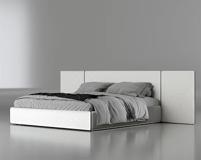 Modern Double Bed Double Queen Bed 3d model Modern Double Bed Double Queen Bed 3d model