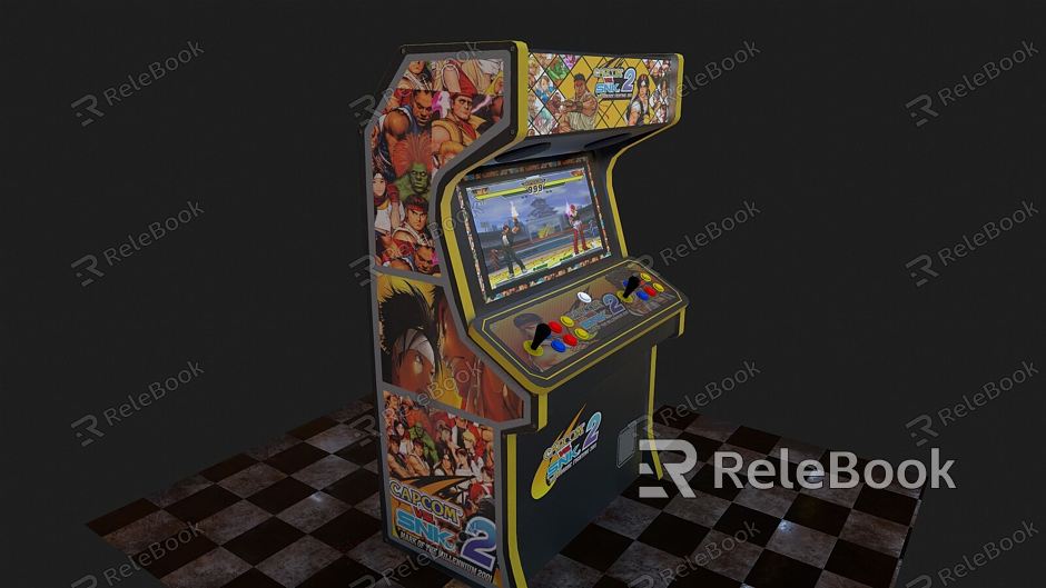 Retro game machine street cabinet model