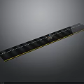 Asphalt Road With White Dashed Lanes Yellow Edge Stripes And Small Car