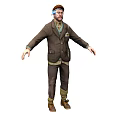 Modern Characters Foreigners Beggars Ordinary People Poor People Characters Realistic Men Game Characters Male Characters Middle-aged Men 3d model