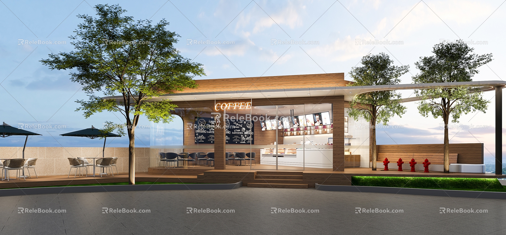 Outdoor Cafe 3d model