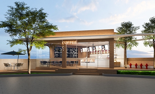 Outdoor Cafe 3d model