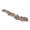Small Brown Pebbles Arranged In Curved Path For Modern Landscape Design 3d model