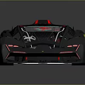 Futuristic Supercar With Sleek Aerodynamic Body And Red Accent Styling